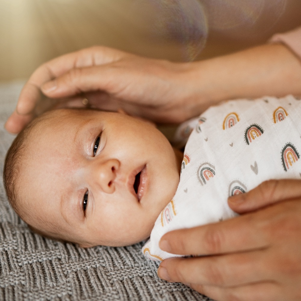 PETITE&MARS Pieluszki z muślinu bambusowego 3szt ROSE RAINBOW